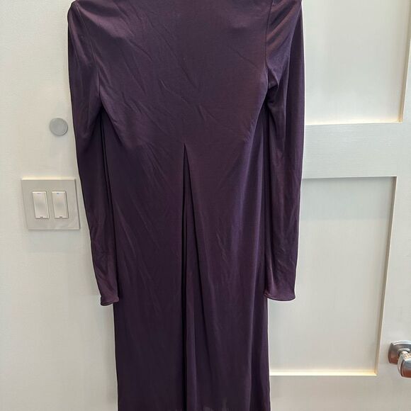 GUCCI purple midi dress with pleats- size 44 - Picture 4 of 16